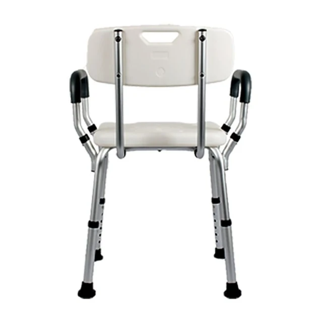 High-quality anti-slip aluminum alloy elderly shower stool, bathroom chair, adjustable height, shower chair with armrests and backrest Specification image