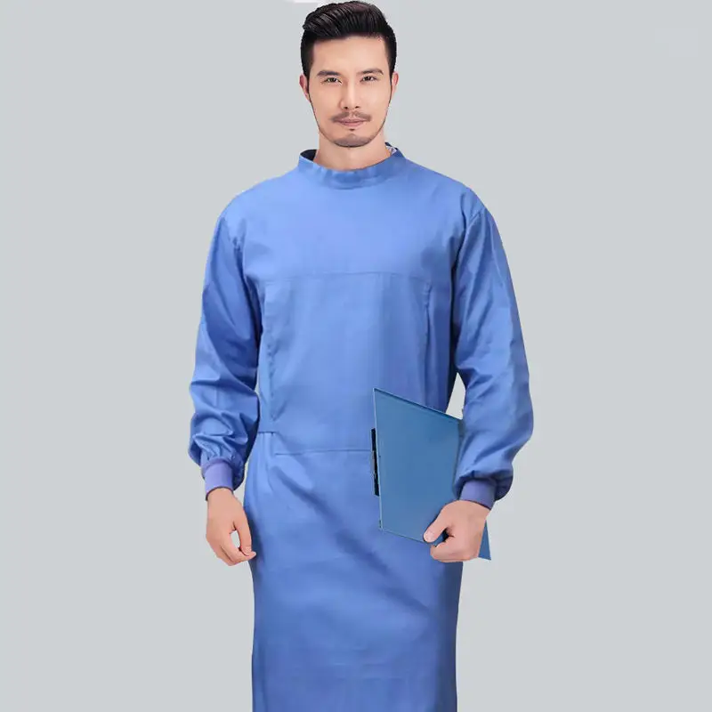 深绿色棉质手术服医用磨砂膏医院有益健康细节图