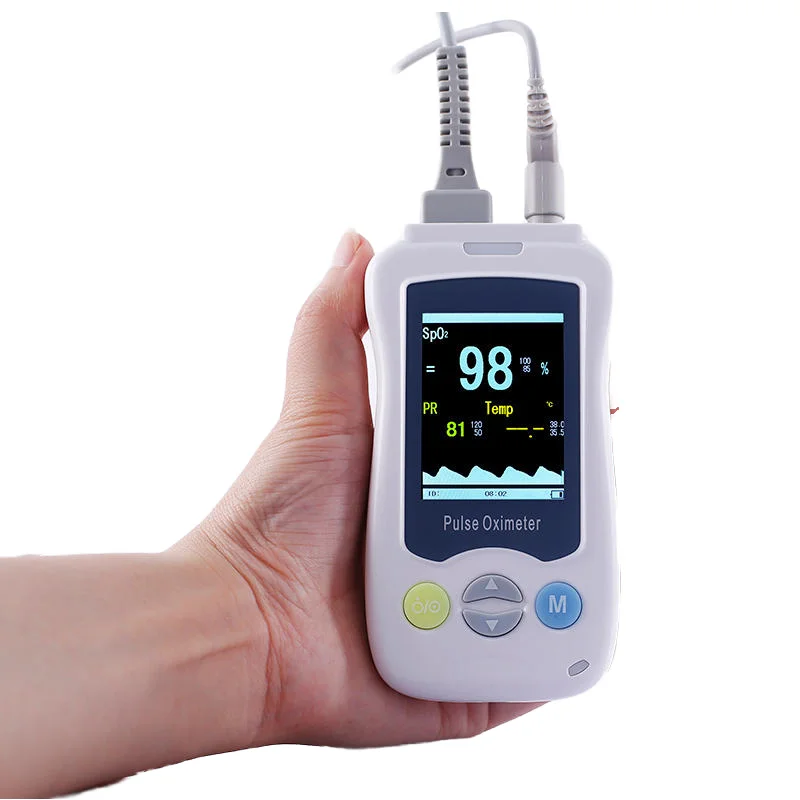 Handheld pulse oximeter for monitoring pulse oxygen saturation