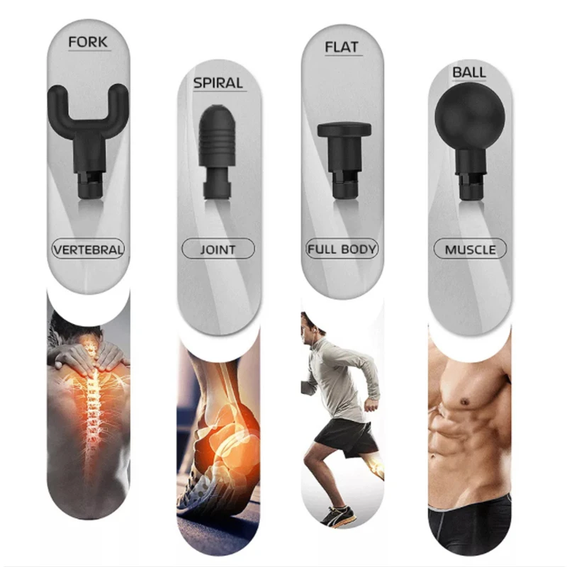 Muscle massage gun, deep tissue massager, muscle vibration fascia gun, body massager, exercise muscles, relieve pain, shape the body detail image 5