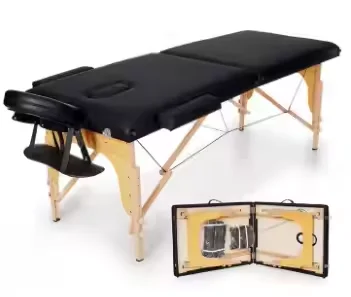 Beauty salon massage beds, leather protective beds, adjustable folding height, wooden 2 or 3-section massage beds detail image 2