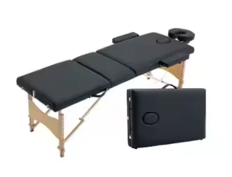 Beauty salon massage beds, leather protective beds, adjustable folding height, wooden 2 or 3-section massage beds detail image 6