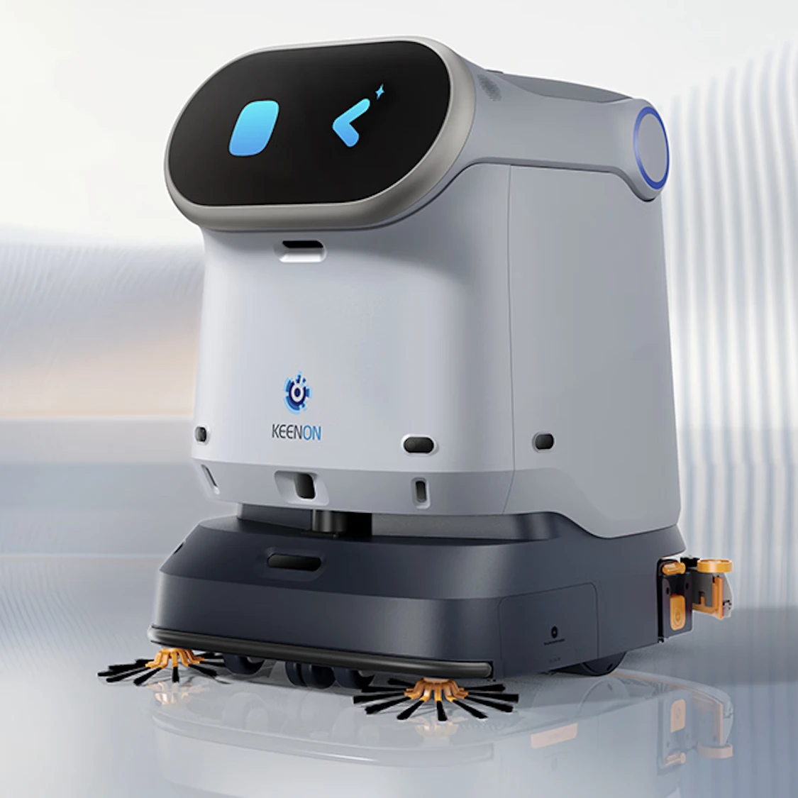 The grey sweeping robot intelligently plans obstacle avoidance, suction and mopping in one, and is fully automatic for household cleaning Specification image